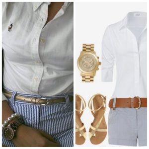 J. Crew Seersucker Cuffed Shorts • J.Crew City Fit